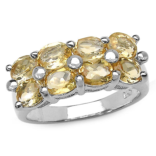 2.80 Carat Genuine Citrine .925 Sterling Silver Ring