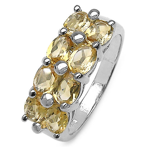 2.80 Carat Genuine Citrine .925 Sterling Silver Ring