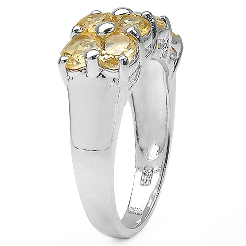 2.80 Carat Genuine Citrine .925 Sterling Silver Ring