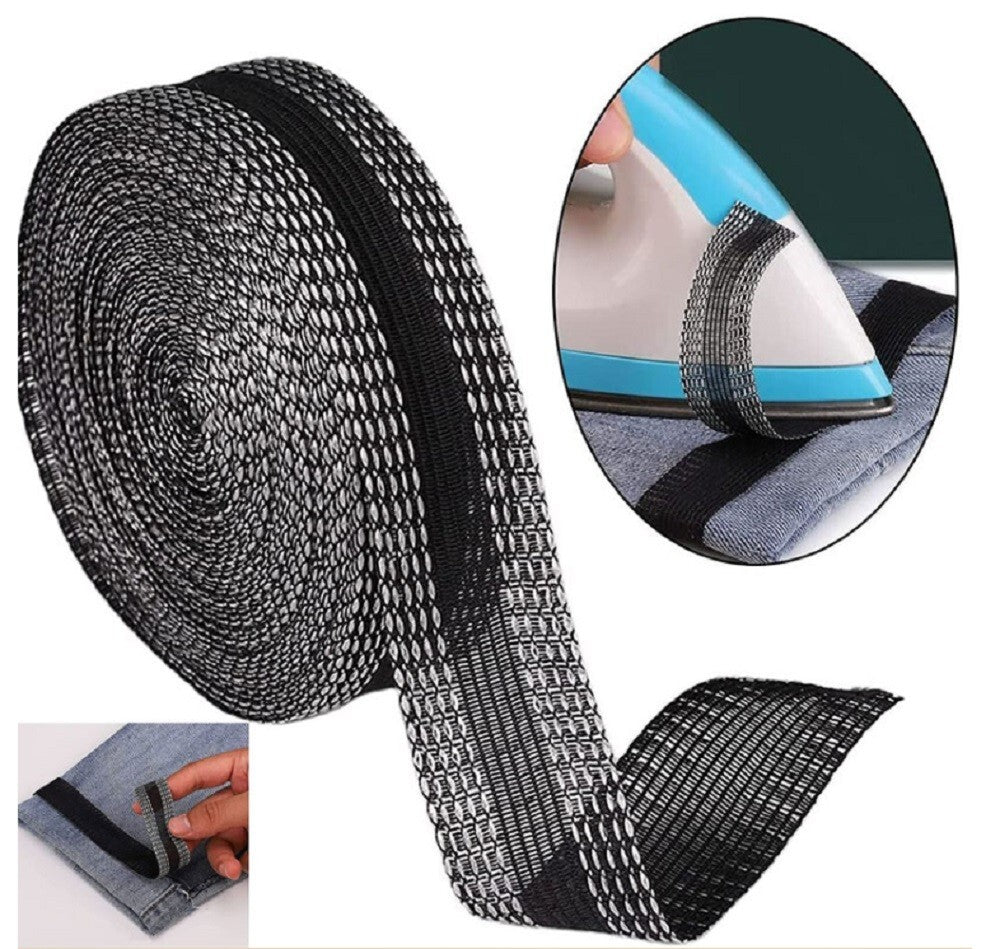10 m Iron-On Hemming Tape – Self-Adhesive Fabric Fusing Tape for Clothing Repair