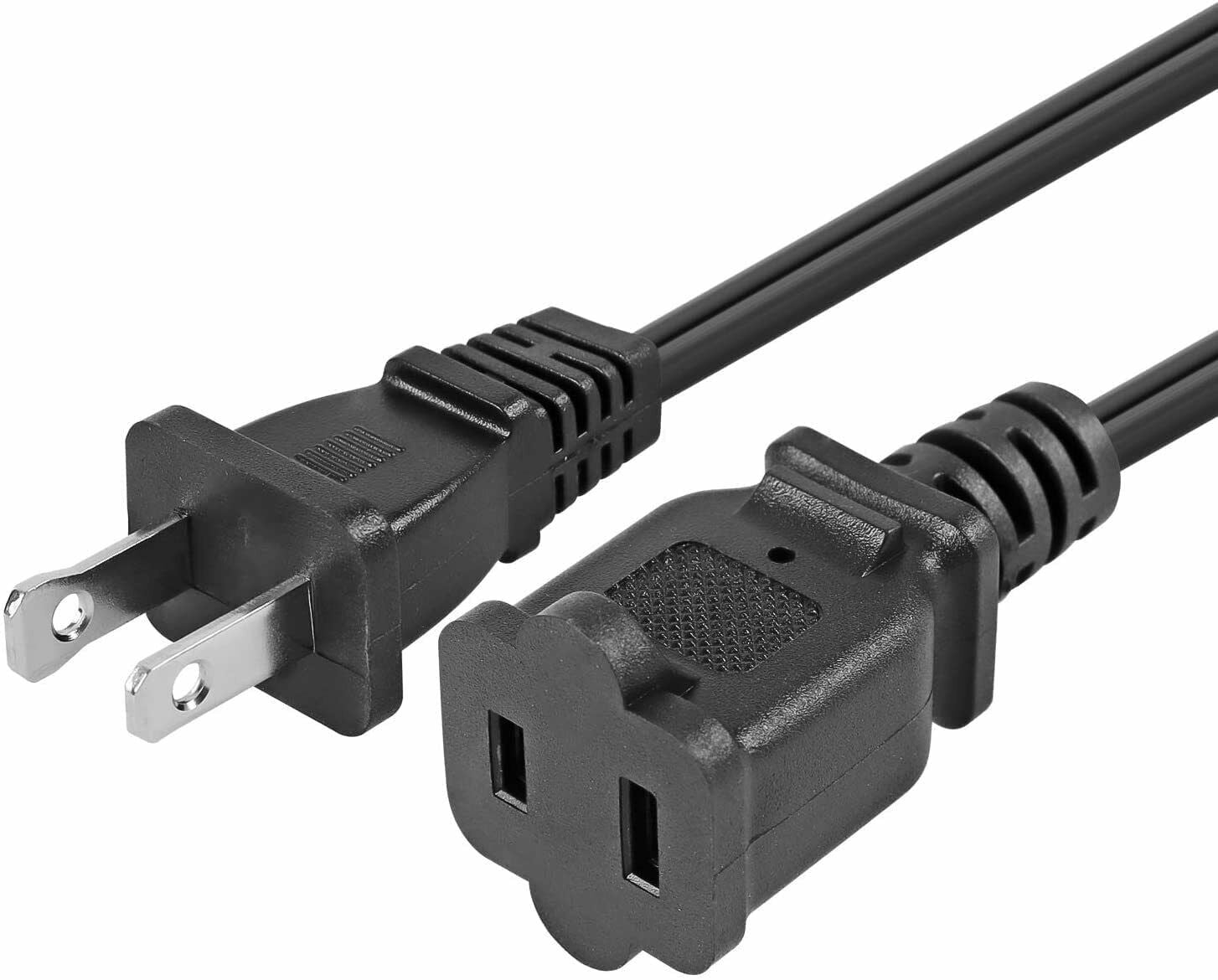 5 Core 2-Prong Male-Female Extension Power Cord Cable, Outlet