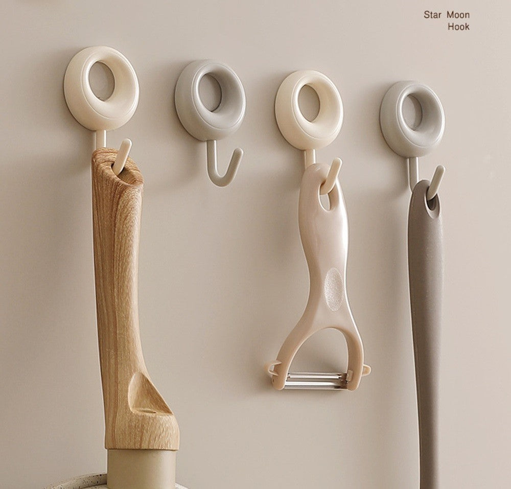 4-Pack Heavy-Duty Self-Adhesive Wall Hooks – Waterproof Towel & Coat Hangers