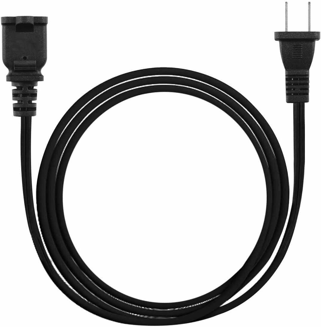 5 Core 2-Prong Male-Female Extension Power Cord Cable, Outlet