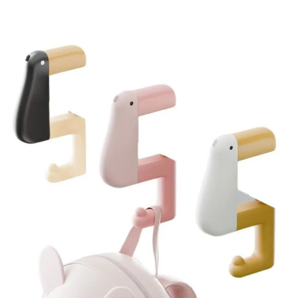 3-Pack Foldable Non-Slip Bird Purse Hook – Compact Table & Travel Bag Hanger