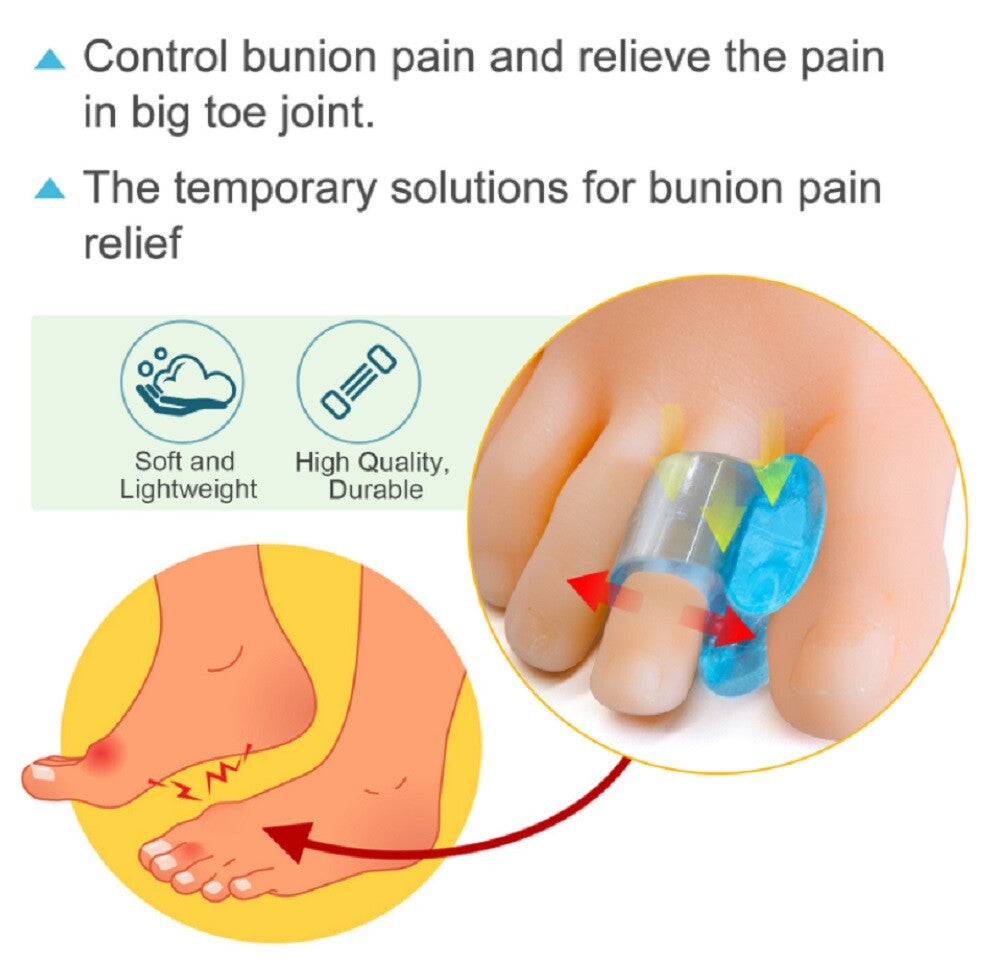 1‑Pair Silicone Gel Bunion Corrector & Toe Separator – Orthotic Pain Relief