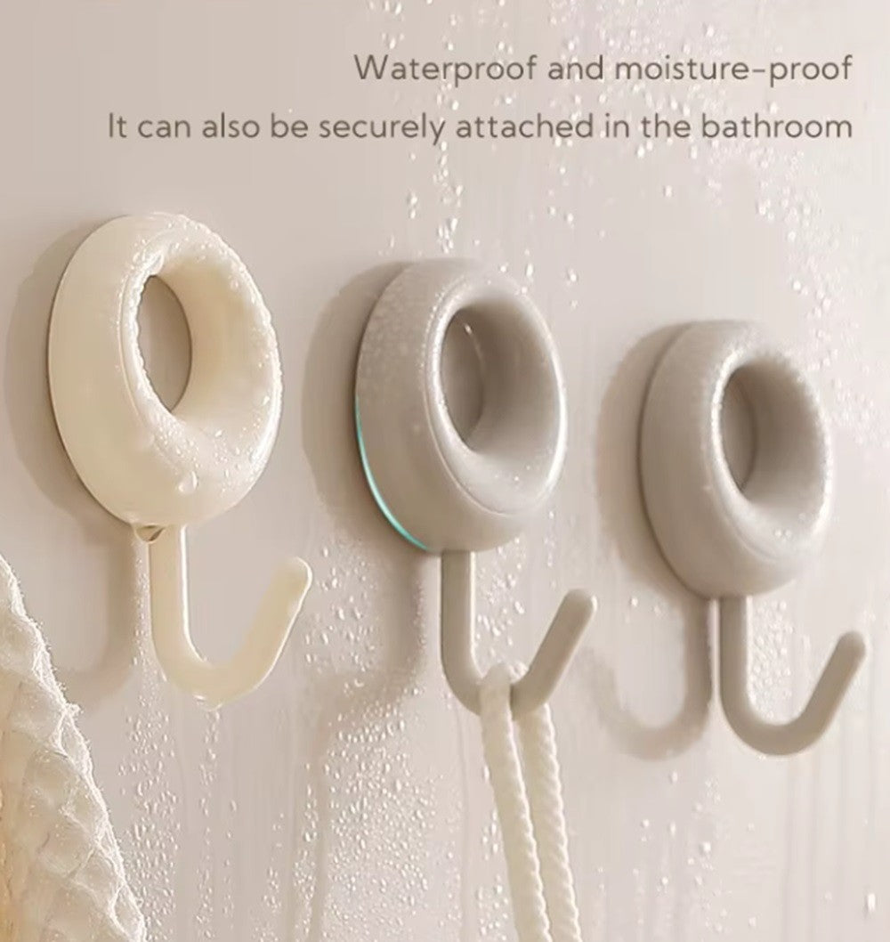 4-Pack Heavy-Duty Self-Adhesive Wall Hooks – Waterproof Towel & Coat Hangers