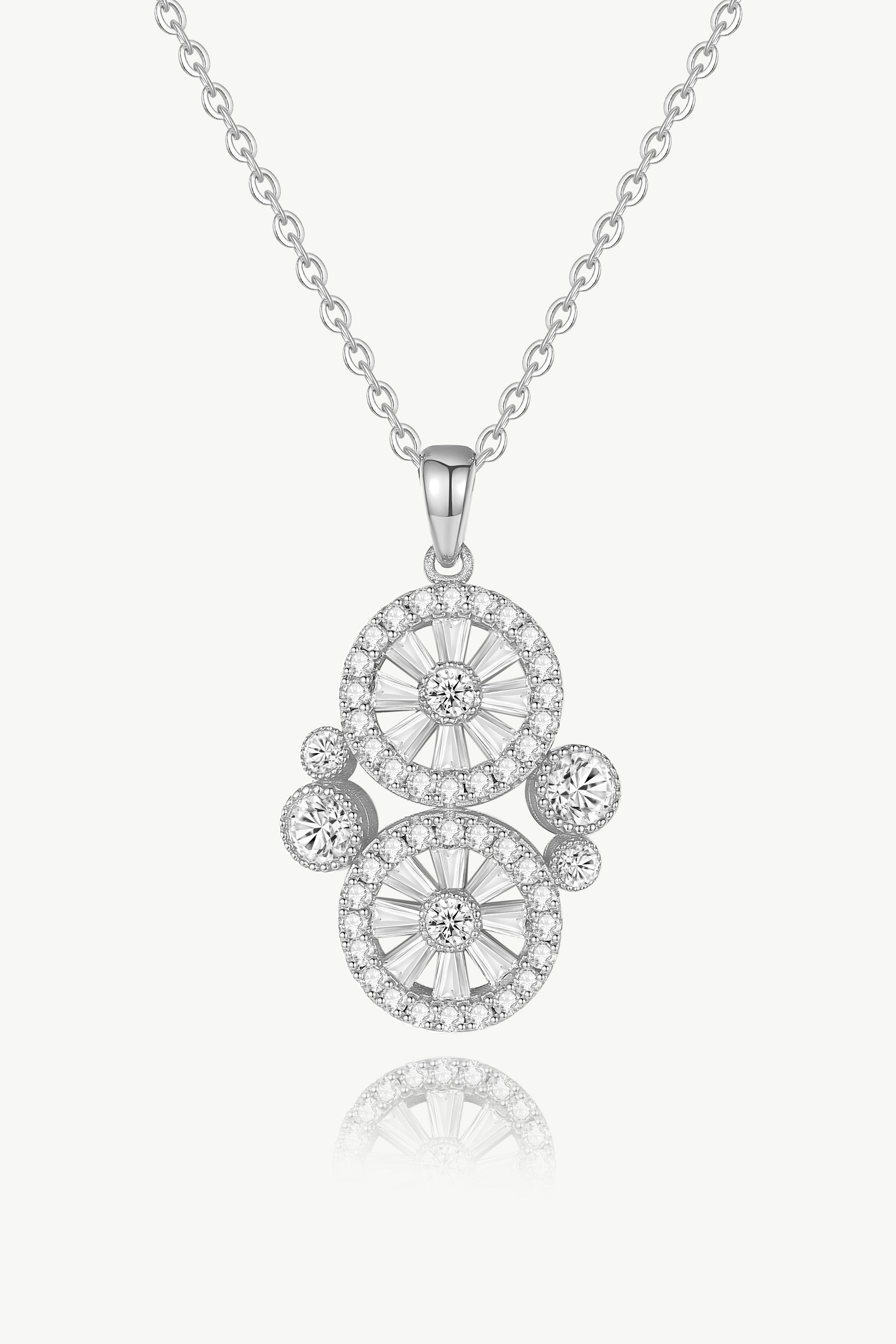 Silver Wheel of Fortune Necklace