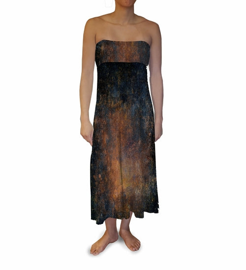 Navy Rust Maxi Skirt