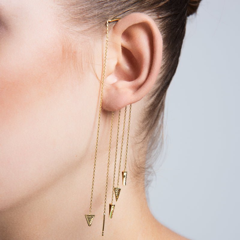 Minimalist Spikes Ear Cuffs & Wraps Threader Earrings