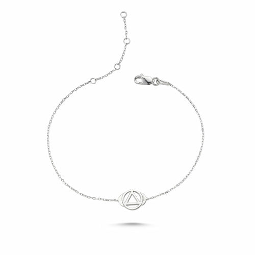 Third Eye Chakra Silver Bracelet