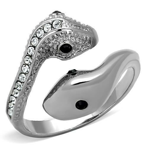 TK1532 - High polished (no plating) Stainless Steel Ring with Top