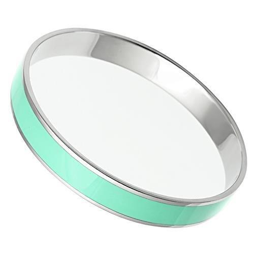 TK537 - High polished (no plating) Stainless Steel Bangle with Epoxy