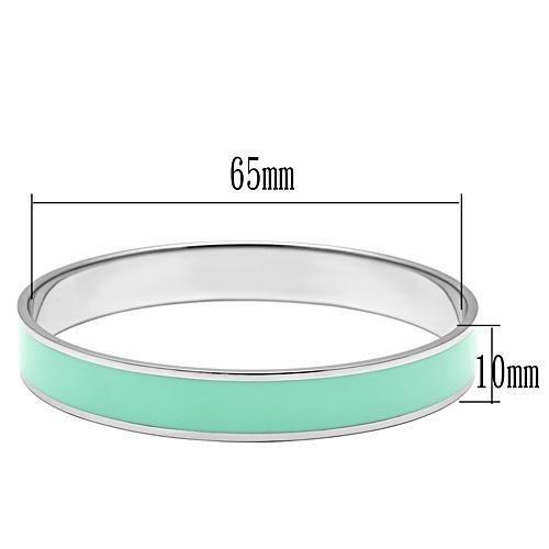 TK537 - High polished (no plating) Stainless Steel Bangle with Epoxy