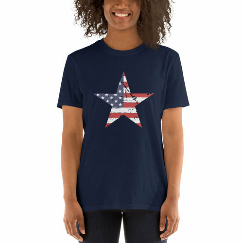 USA Patriotic Star Red White Blue Unisex T-Shirt