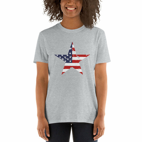 USA Patriotic Star Red White Blue Unisex T-Shirt