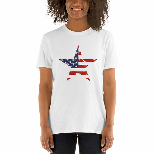 USA Patriotic Star Red White Blue Unisex T-Shirt