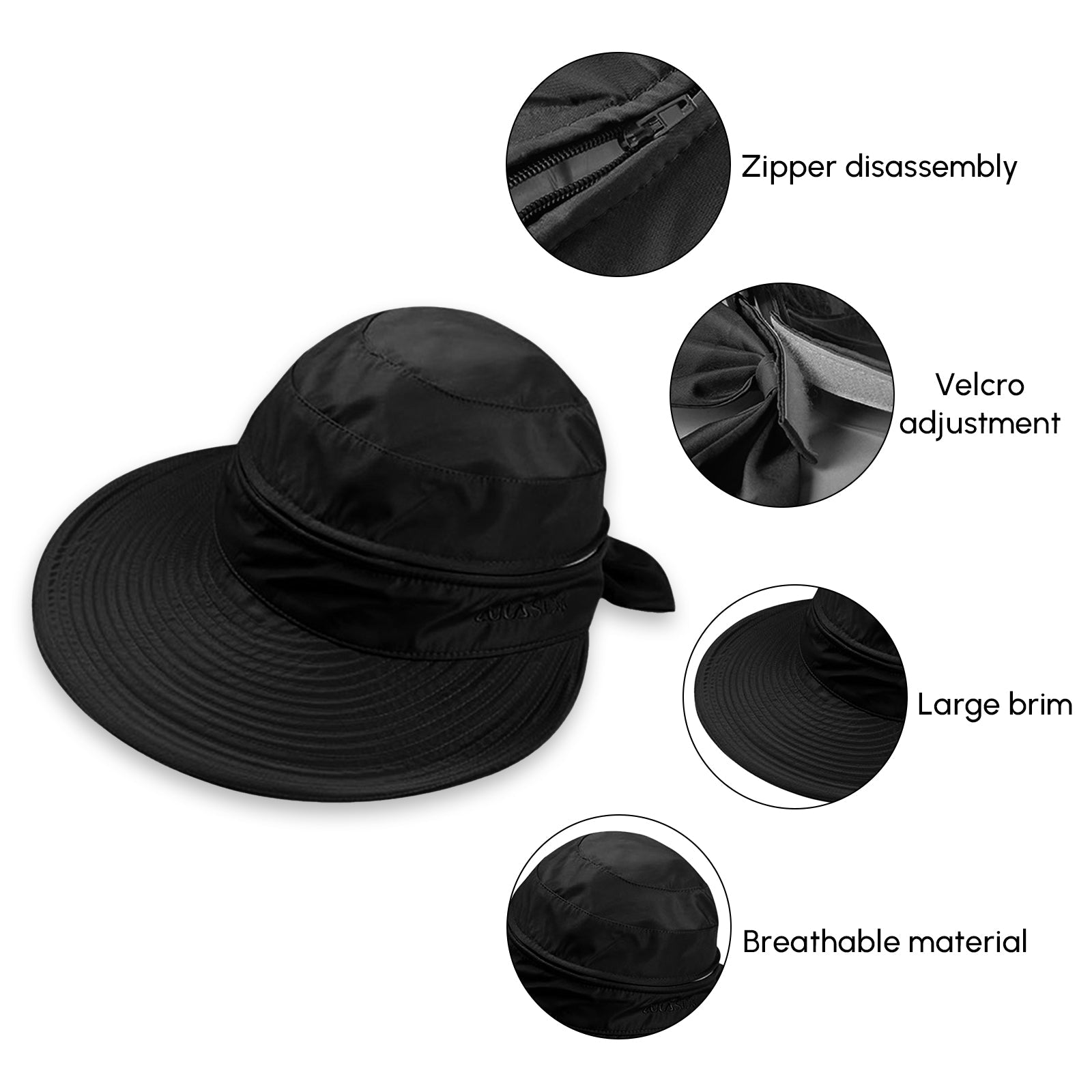 Travel in Style with this 2-in-1 Sun Visor Hat Zip-Off Foldable