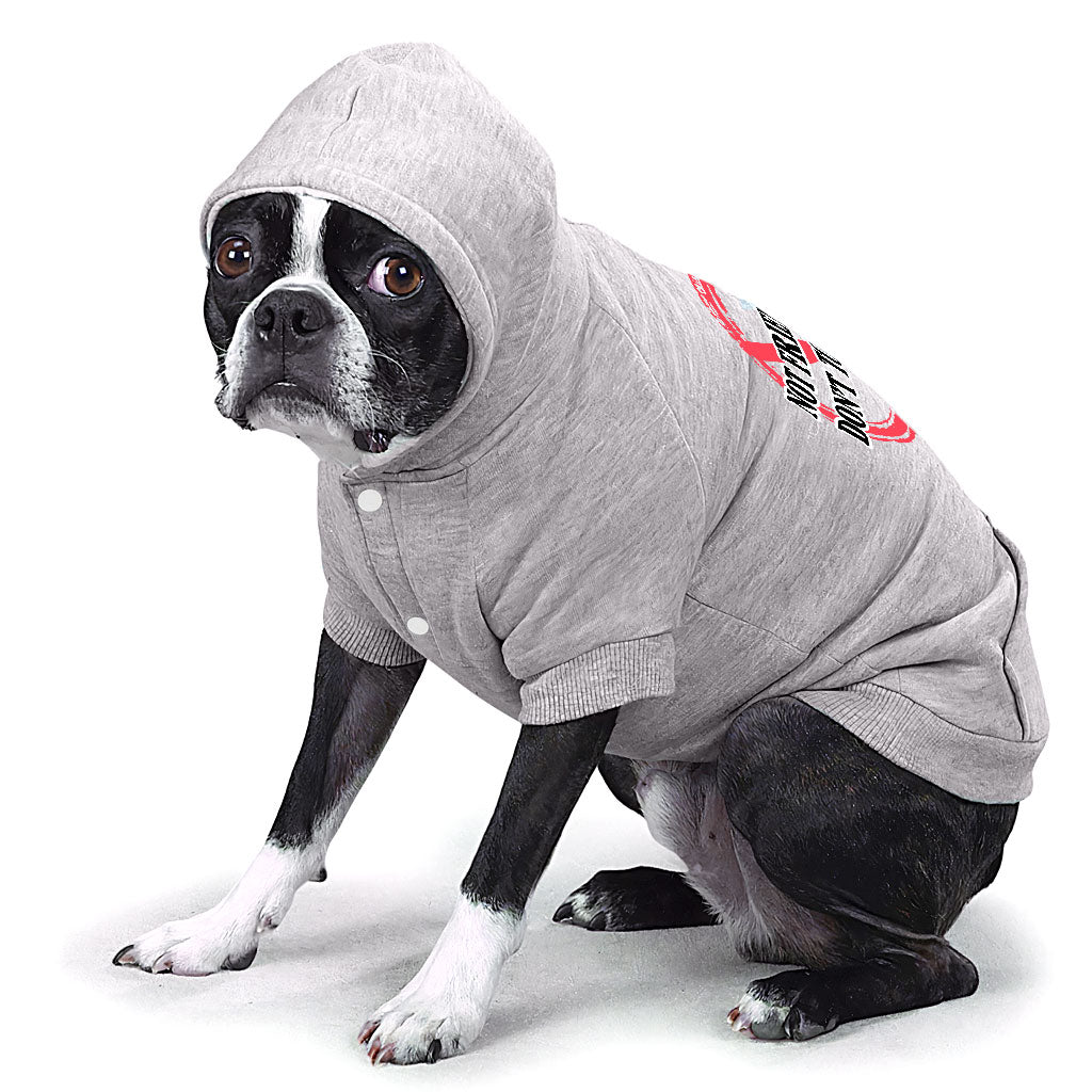 Not Friendly Don't Touch Dog Hoodie with Pocket - Quote Dog Coat - Graphic Dog Clothing