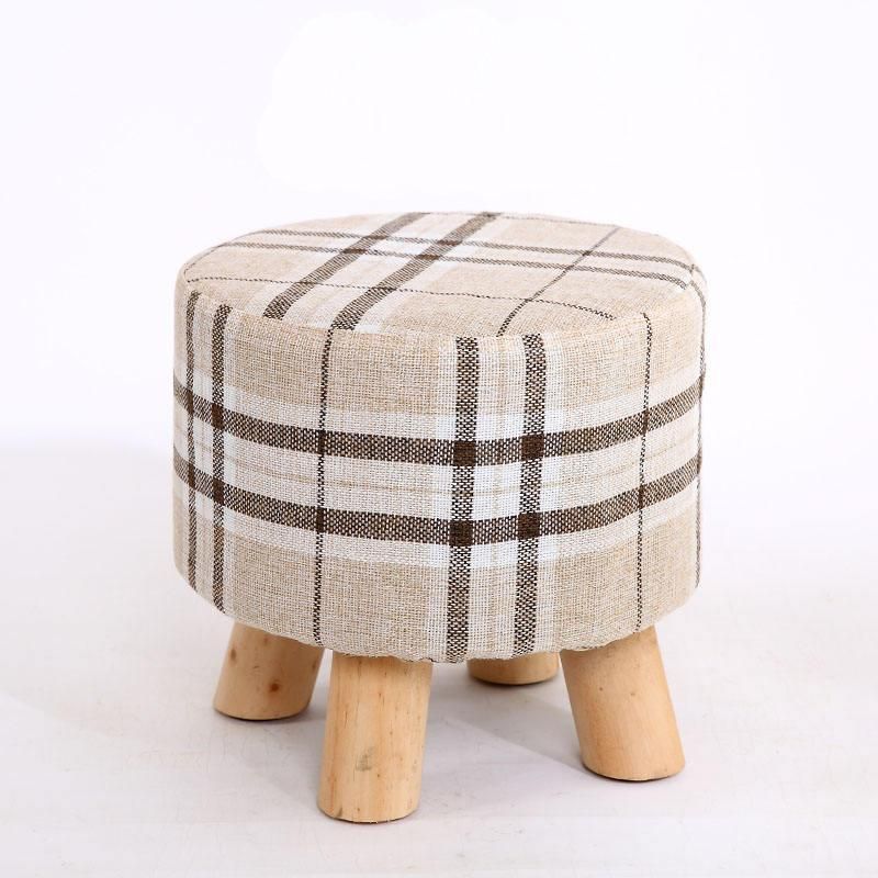 Charming Countryside Round Wood Stool