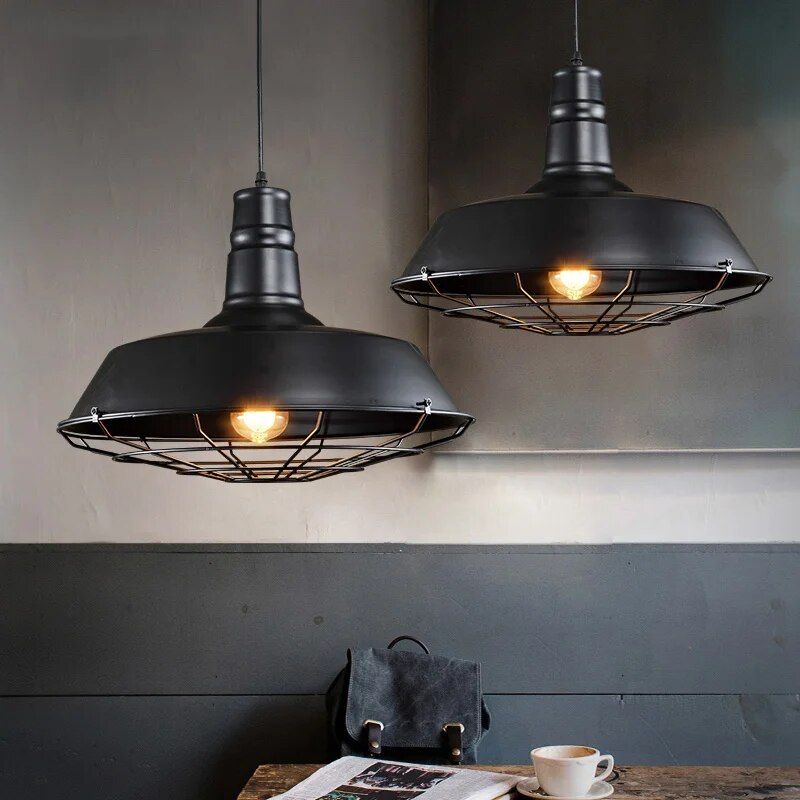 Retro Industrial Iron Pendant Light