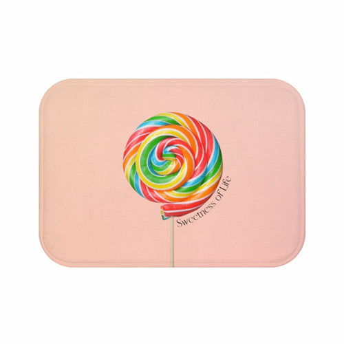 Lollipop Sweetness of Life Message Bath Mat