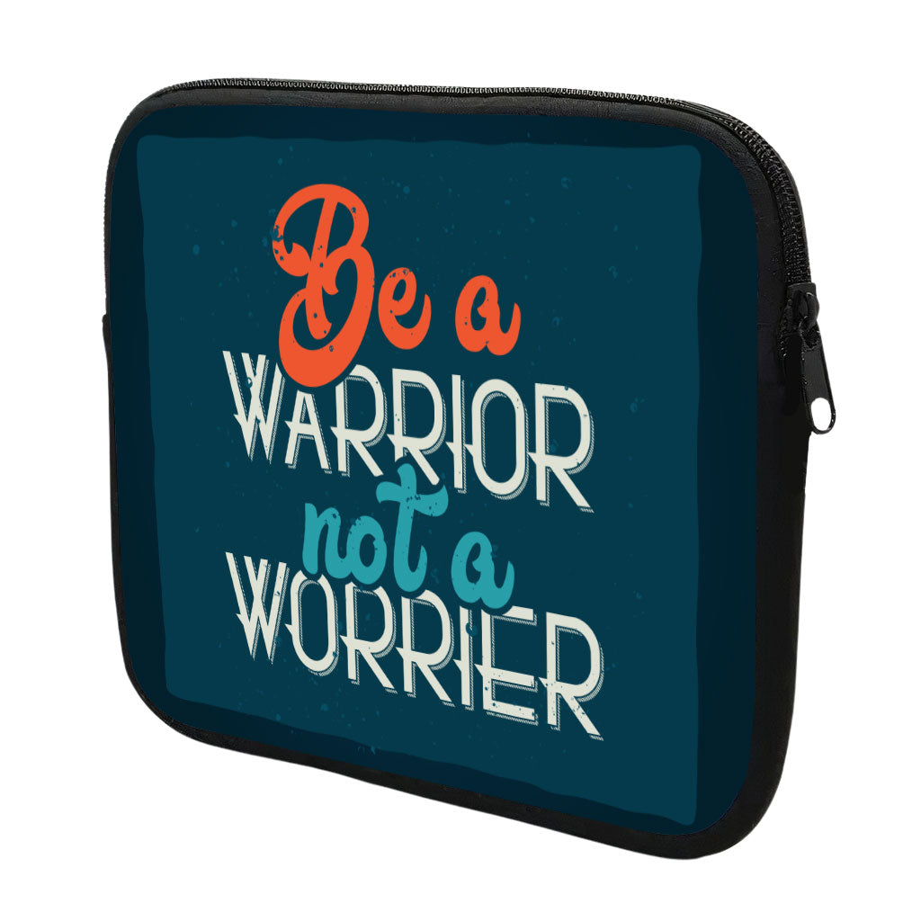 Be a Warrior Not a Worrier MacBook Air 14" Two-Sided Sleeve - Funny Laptop Sleeve - Printed MacBook Sleeve