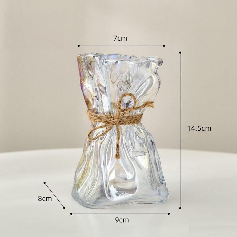 Elegant Glass & Crystal Flower Vase for Modern Home Decor