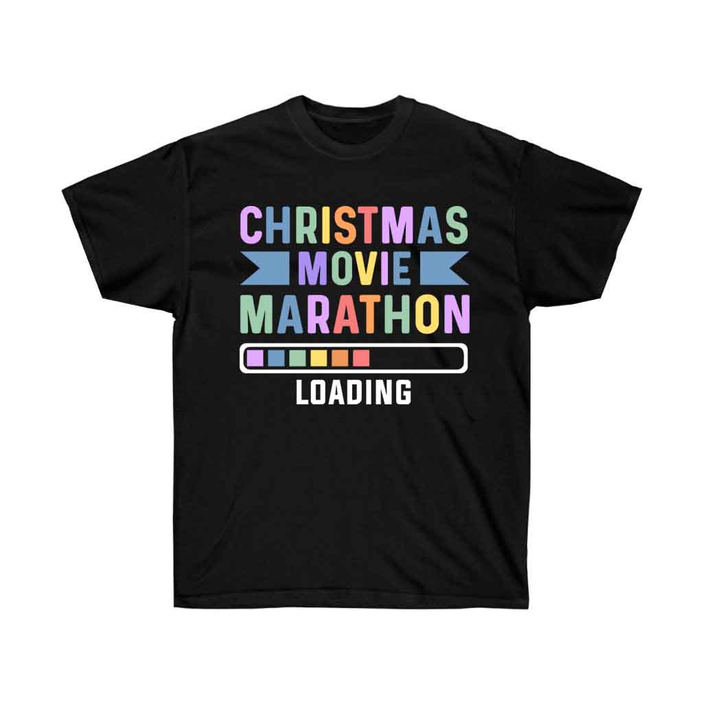 Christmas Movie Marathon Loading Tshirt