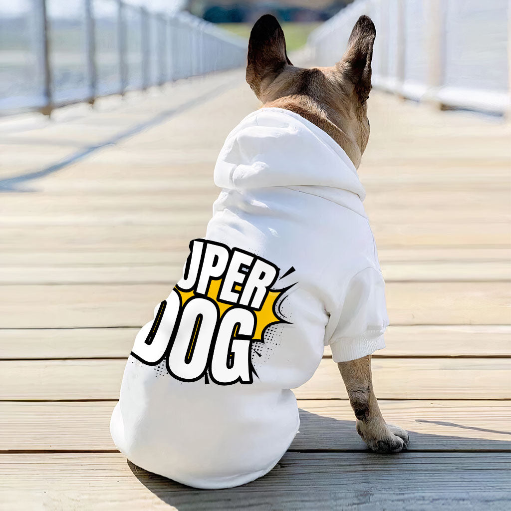 Super Dog Hoodie - Colorful Dog Coat - Graphic Dog Clothing