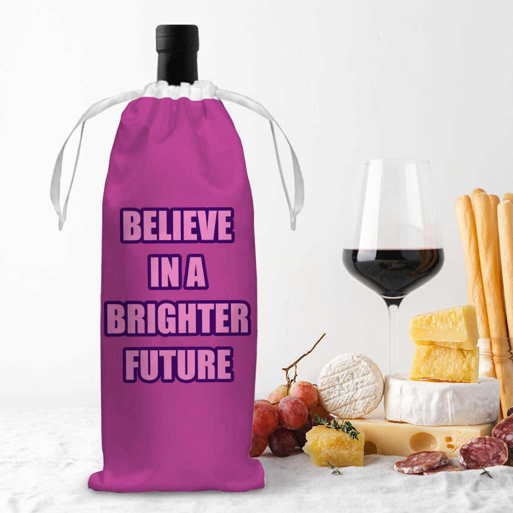 Believe Wine Tote Bag - Cool Wine Tote Bag - Graphic Wine Tote Bag