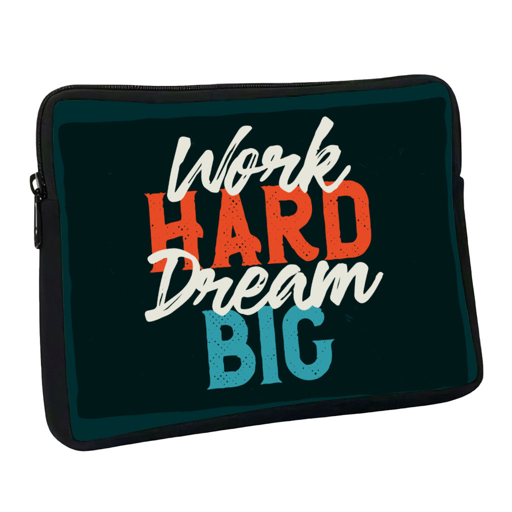 Work Hard Dream Big MacBook Pro 16" Sleeve - Motivational Laptop Sleeve - Cool MacBook Sleeve