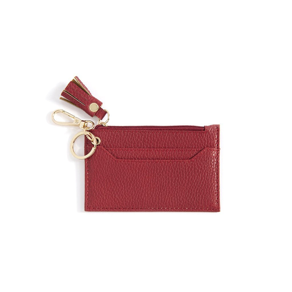 Cece Card Case With Key Chain,Red