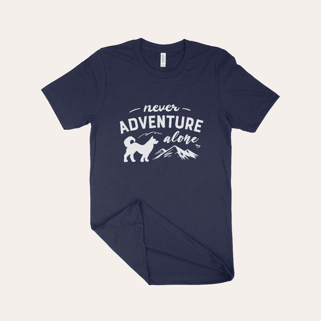 Never Adventure Alone Unisex Jersey T-Shirt Made in USA