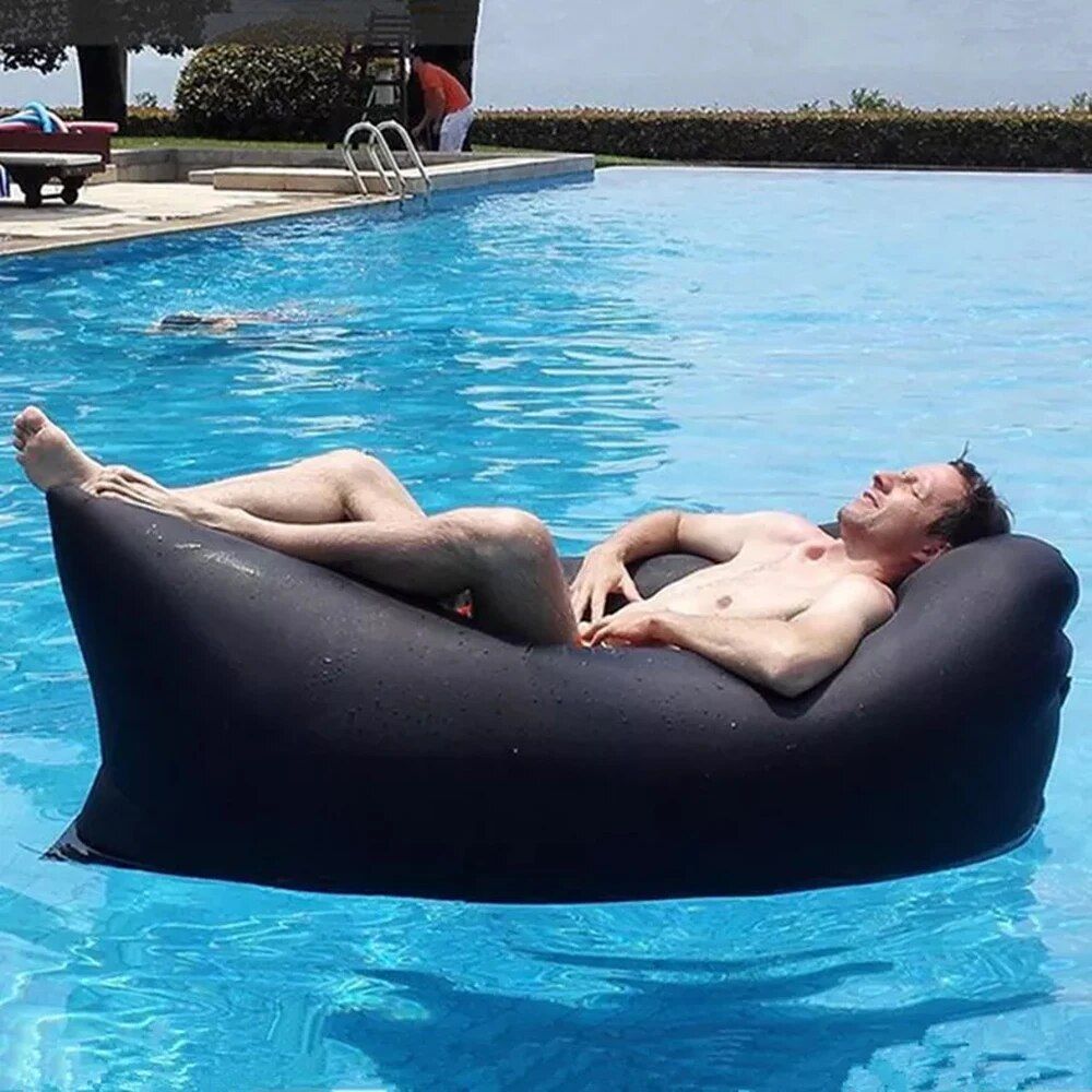 Portable Inflatable Air Lounger for Beach, Camping & Indoors