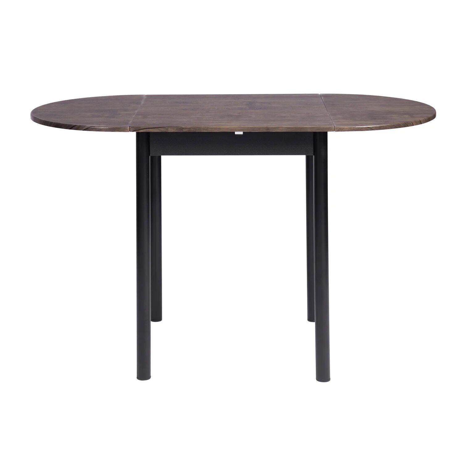 Chic Extendable Oval Drop Leaf Dining Table