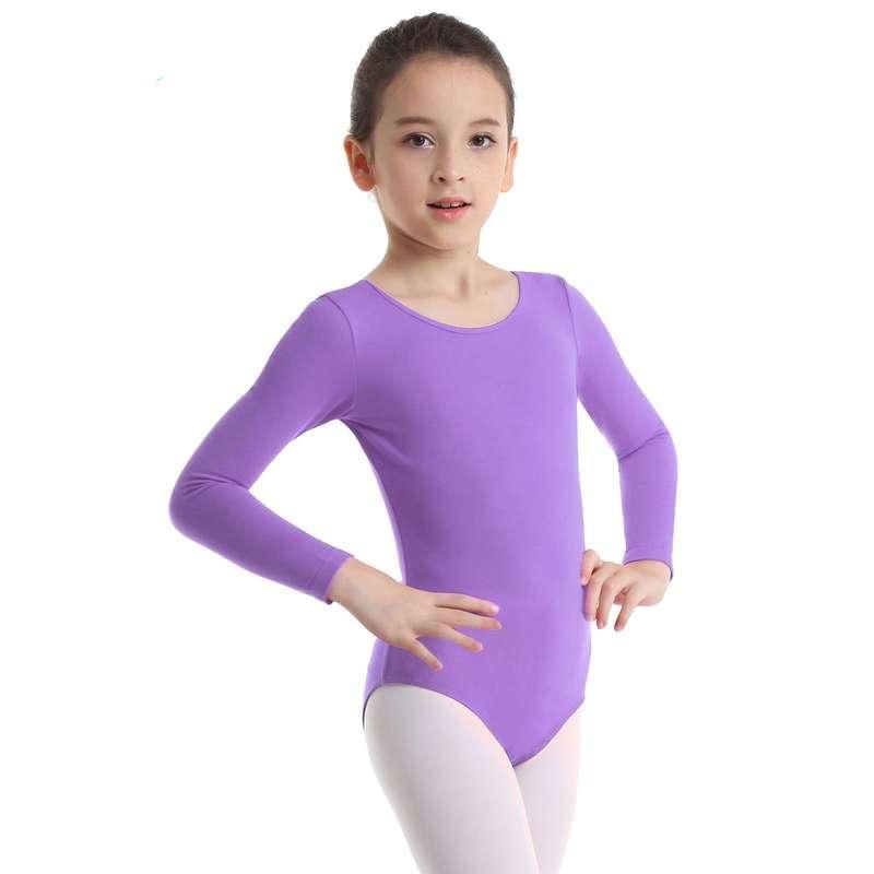 Girls Long Sleeve Ballet Leotard - Soft & Stretchy Dance Bodysuit for Gymnastics and Performance