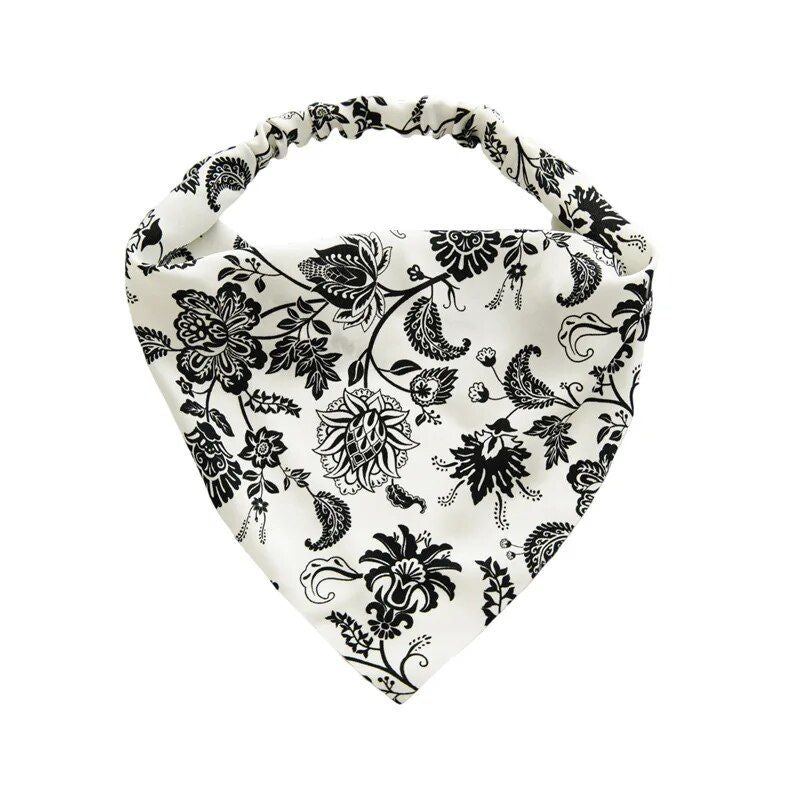 Elegant Triangle Tree Branch Print Bandana