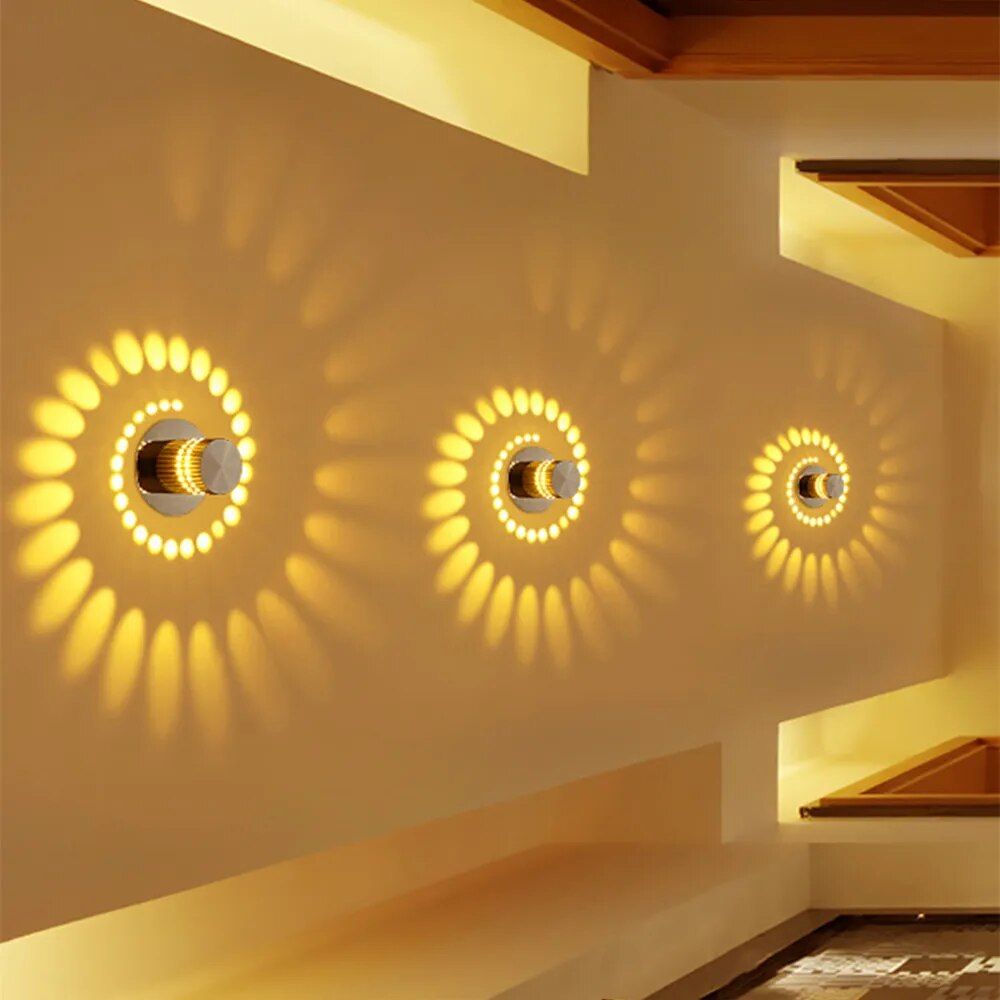 Colorful Spiral LED Wall Lamp