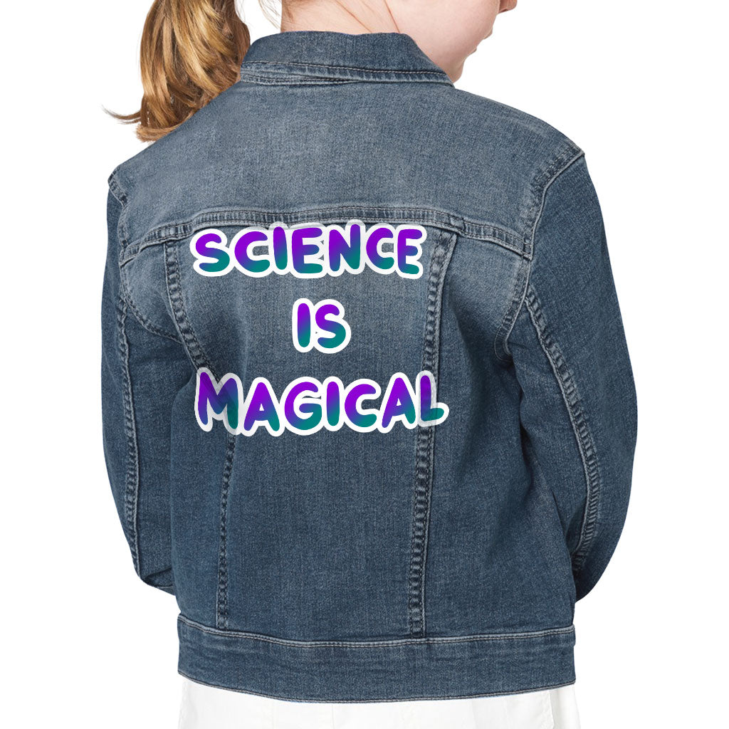 Science Kids' Denim Jacket - Cool Jean Jacket - Themed Denim Jacket for Kids