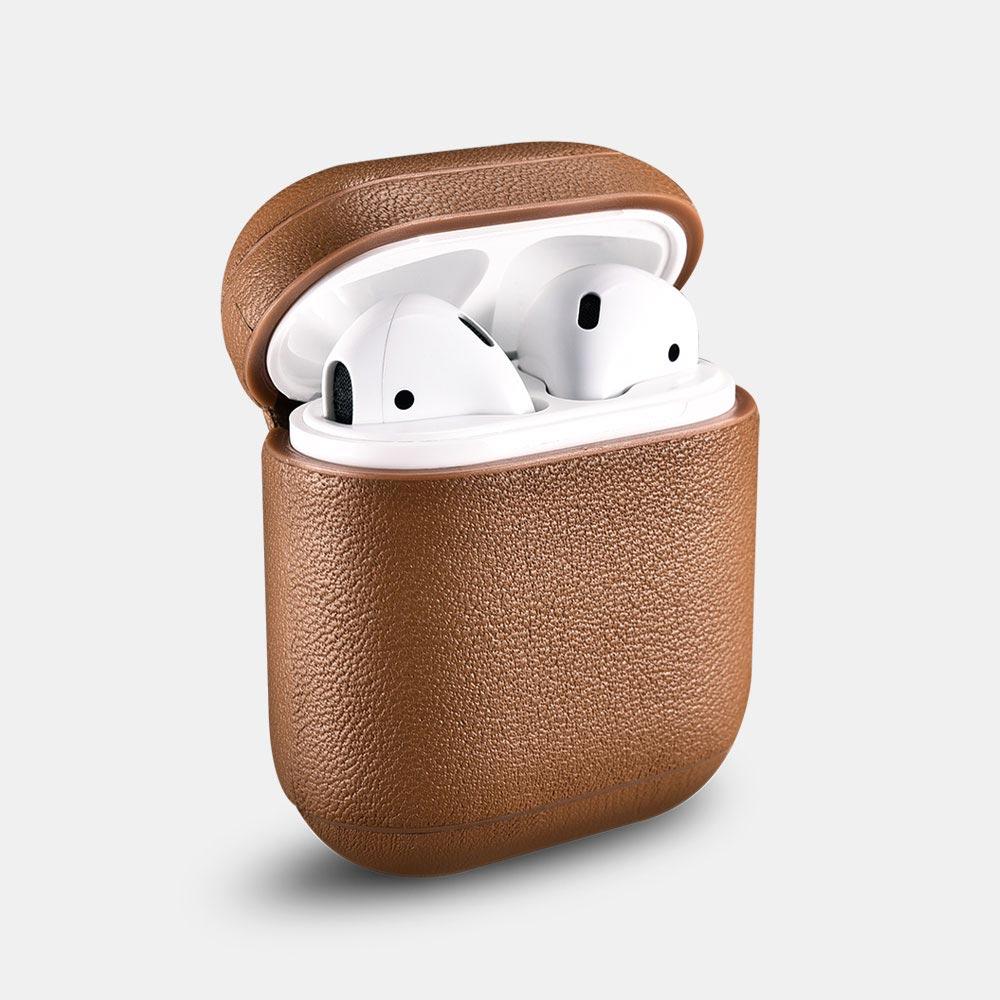 Napa Tan Premium Vegan Leather AirPods 1 & 2 Case | Custom Color