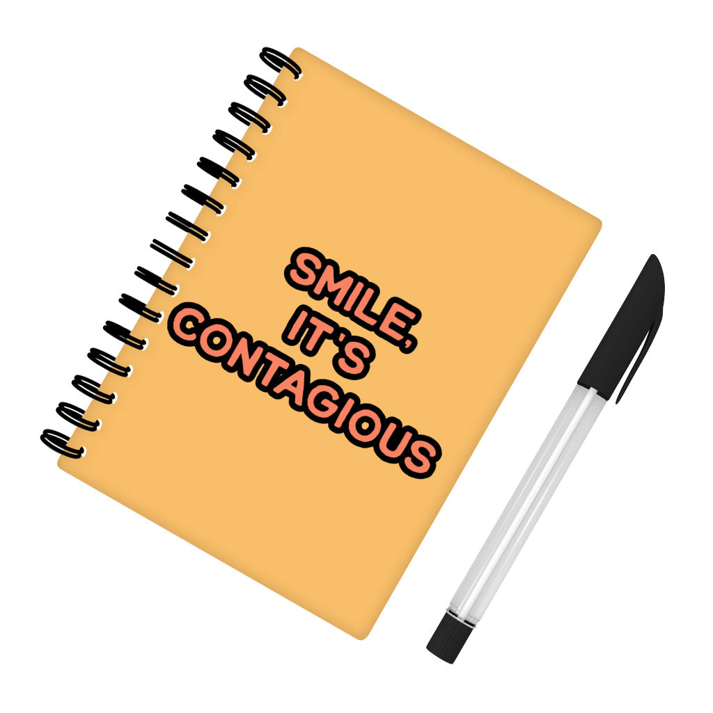 Smile Spiral Notebook - Funny Notebook - Cool Trendy Notebook