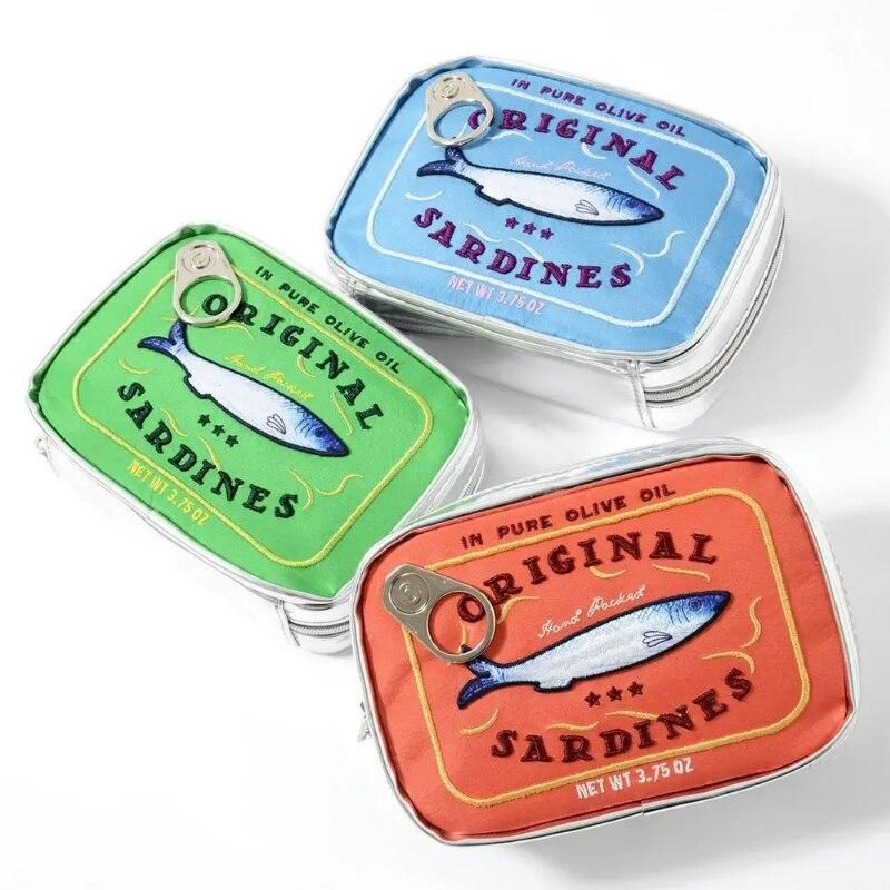 Cute Sardine Can Waterproof Cosmetic Bag