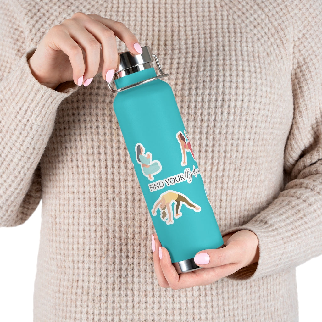 Yoga Poses Find Your Balance Insulated Bottle 22oz