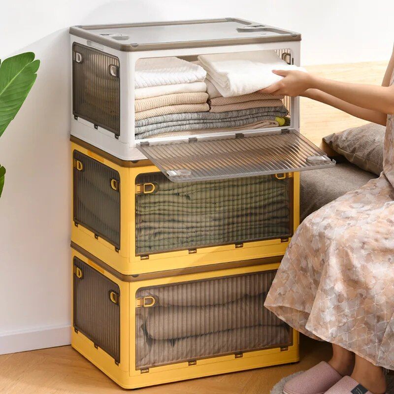 Multi-Purpose Folding Storage Box with Lid: Ideal for Home and Car Org
