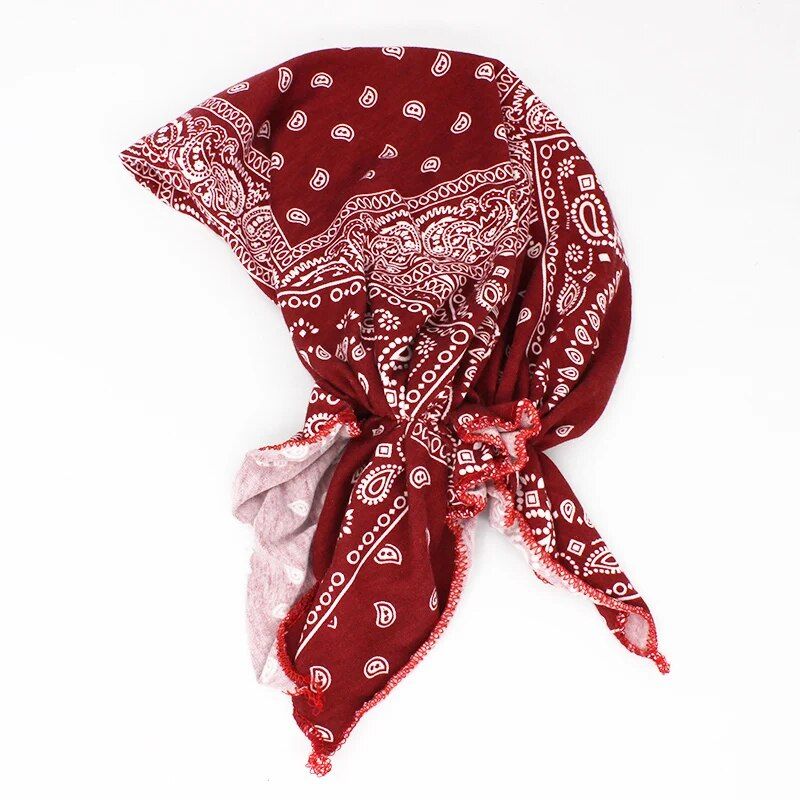 Floral Print Polyester Bandanas for Women