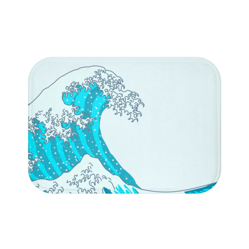 Waves Bath Mat | Yellow Pandora