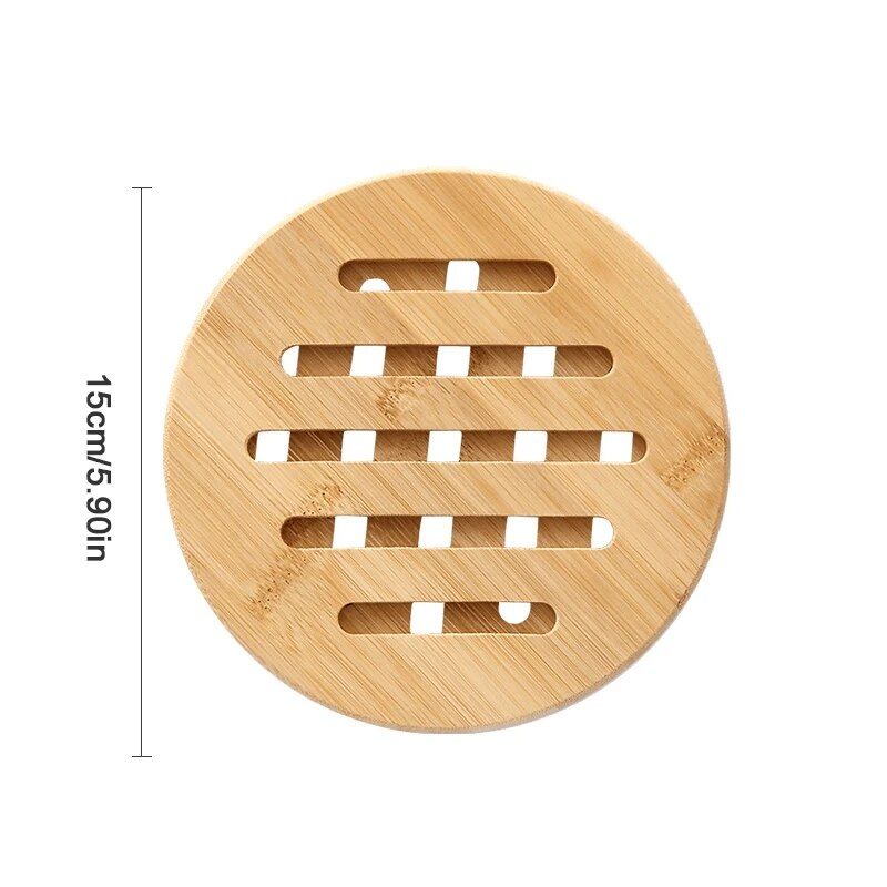 Elegant Bamboo Trivet Mat Set - Heat Resistant & Eco-Friendly Kitchen Pads