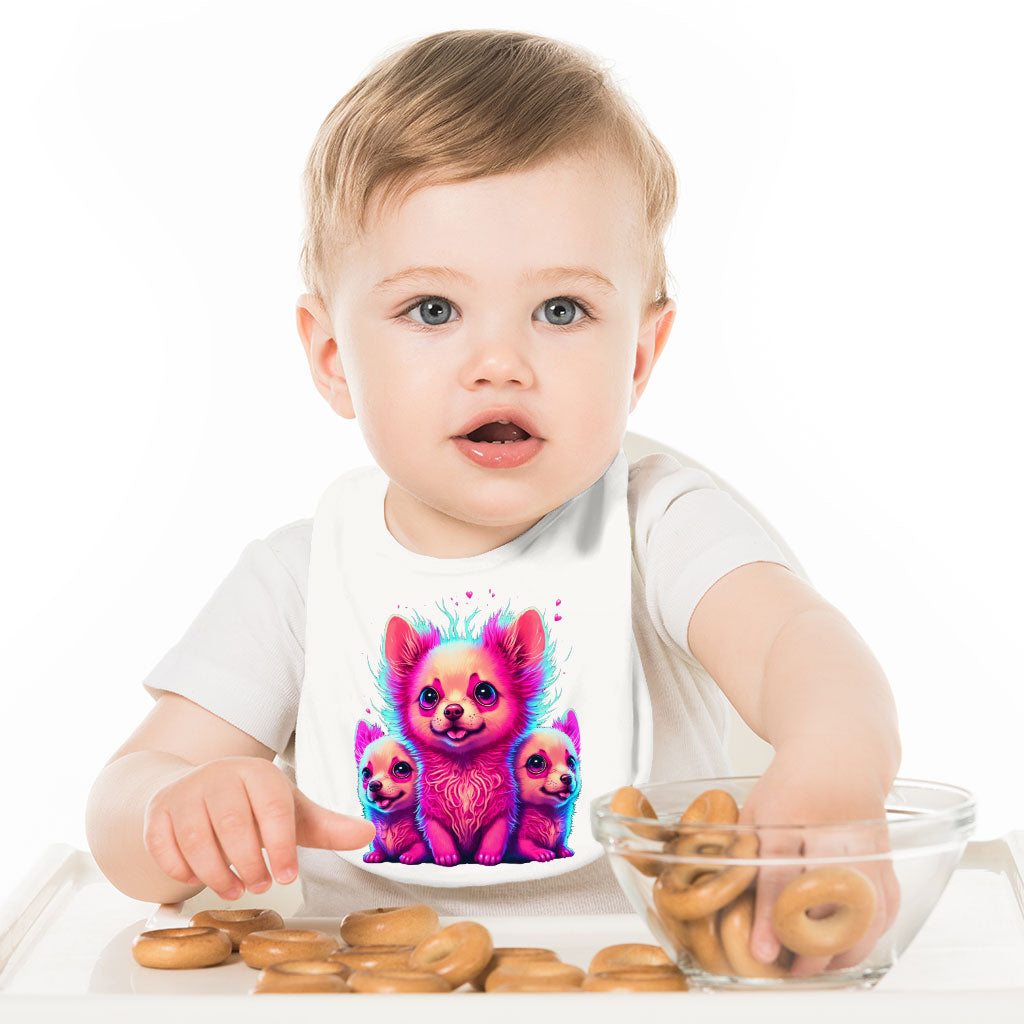 Kawaii Dog Baby Bibs - Cute Baby Feeding Bibs - Best Design Bibs for Eating