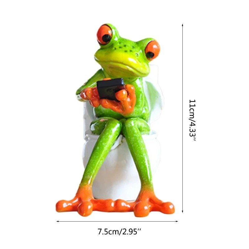 Charming Resin Frog Statue for Indoor & Outdoor Decor