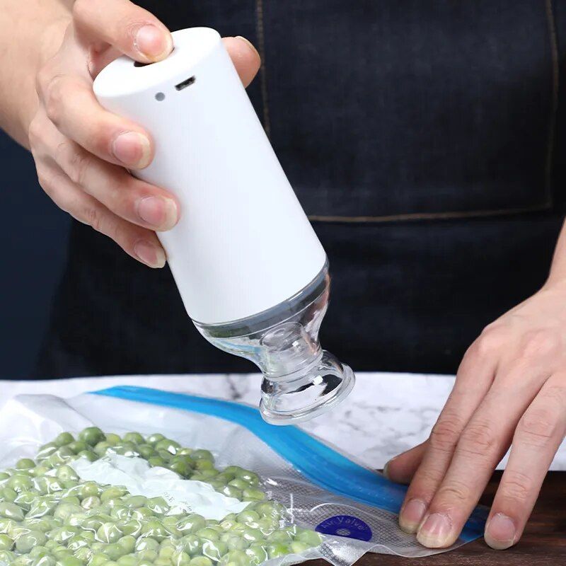 Electric Vacuum Sealer Pump with Reusable Sous Vide Storage Bags